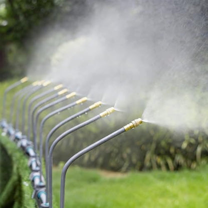 Drip Irrigation System, 82Ft 5/16 Inch Hose, 25 Adjustable Copper Nozzles, Automatic Atomizing Watering Kit for Greenhouse, Outdoor, Raised Bed, Lawn - size: 82FT