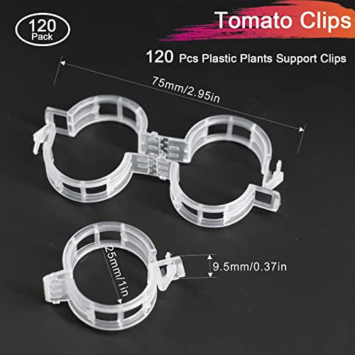 120 Pack Tomato Clips for Climbing Plants Garden Support Plant Trellis