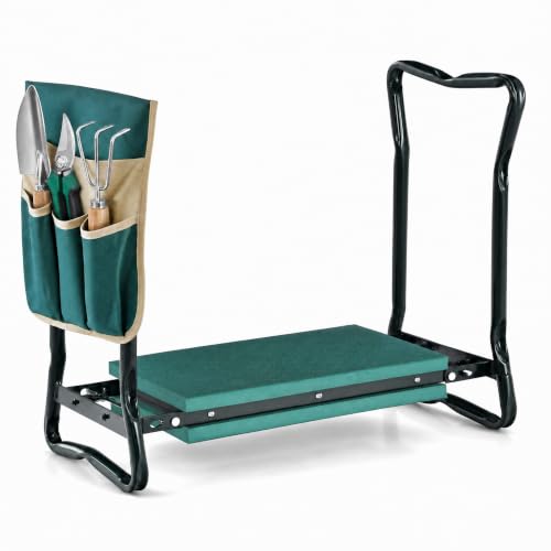 LDAILY Garden Kneeler and Seat with Foam Pad, Green