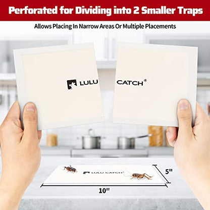 LULUCATCH Cricket Insect Glue Traps - 6 Pack Bug Cockroach Sticky Traps, Large Spider Trap with Pre-Baited Attractant, Highly Effective Glue Boards Indoor, Non-Toxic Pet Safe, Easy to Use - size: 6 Pack