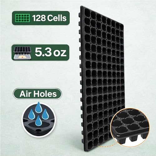 Gardzen 10 Pack 128 Cell Seed Starter Trays - size: 128-Cell