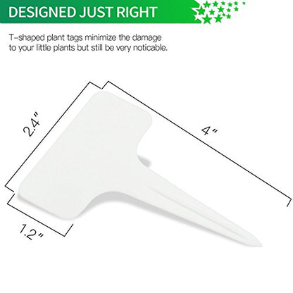 Prudance® 50 Pack Reusable Waterproof Plant Markers, White - color: White