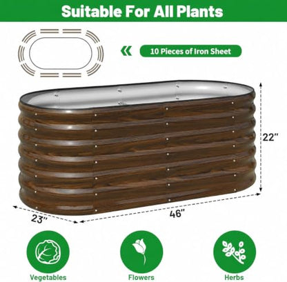 SnugNiture Galvanized Steel Raised Garden Bed Kit - 4x2x2 ft Large Metal Planter Box for Vegetables, Flowers, Herbs | Easy Assembly, Open Bottom Design - size: 4x2x2ft(1 Pack)