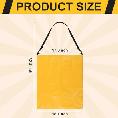 Faccito 1 Pack Litter Bag with Shoulder Strap Trash Leaf Bag Holder, Yellow - color: Yellow