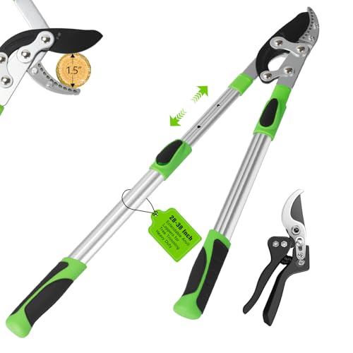 28-38" Extendable Loppers & Pruning Shears Set, SK5 Compound Action 2" Cut - style: 38" Extendable Lopper Set