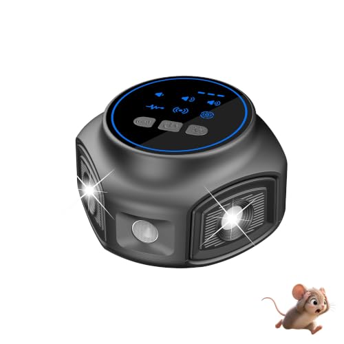 Rodent Repellent Ultrasonic Plug in, Mice Repellent Indoor, Ultrasonic Pest Repeller with 360° Coverage for Rats, Squirrels, Spider, Pest Control Device for House, Attic, Kitchen, Garage