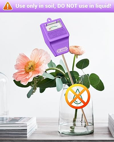 Dr.meter Soil Moisture Meter for Plants, Plant Water Gauge Test Kit - color: Purple