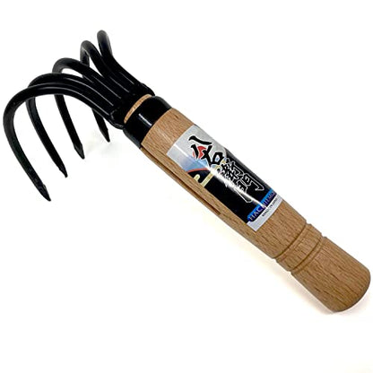 HACHIEMON Japanese Ninja Claw Garden Rake or Cultivator for Gardening - Compact and Sturdy - Made in Japan
