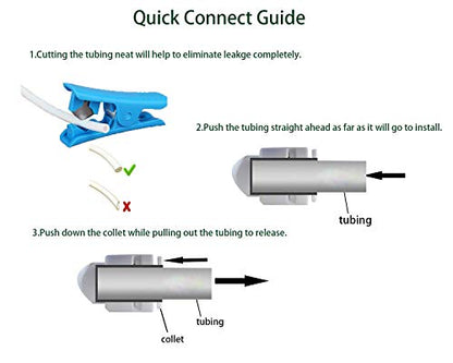 ESHIONG NSF Certified 1/4" O.D. Push to Connect Fittings for RO (Reverse Osmosis) Water Filter（with Shut-Off T Valve）18 pcs+30 feet 1/4" Water tubing. - style: 1/4" Cold Water Adapter Valve Kit