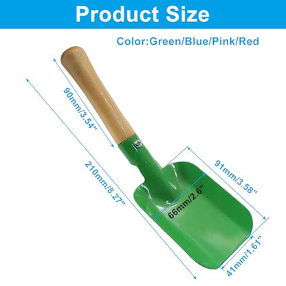 Piutouyar 4 Pack Mini Colorful Trowel Set, Green/Blue/Pink/Red