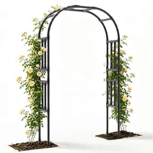 BUKLIYN Garden Arch Trellis - Garden Arch Size Length: 59in Height: 94.5in - color: Length: 59in-Black, size: Arch