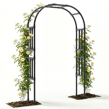 BUKLIYN Garden Arch Trellis - Garden Arch Size Length: 59in Height: 94.5in - color: Length: 59in-Black, size: Arch