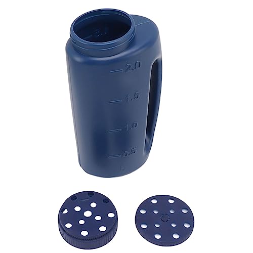 Hand Fertiliser Shaker, Hand-Held Grass Seed Shaker, For Spreading Salt and Juice Pot (Blue) - color: blue