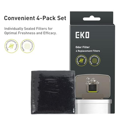 EKO Trash Can Deodorizer Filter, 4-Pack