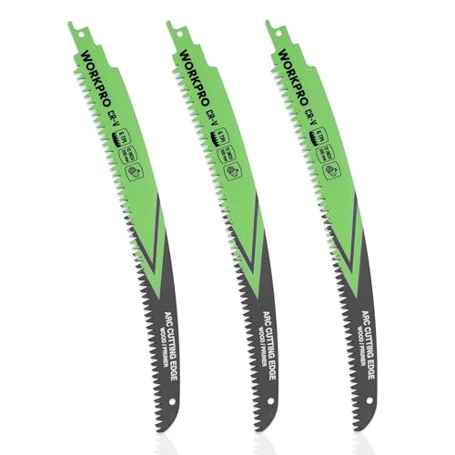 WORKPRO 12-Inch Arc Edge Reciprocating Saw Blades, 6TPI for Pruning, 3 Pack - size: 12 Inch