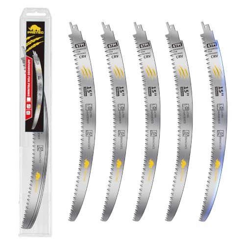15-Inch Arc Edge Reciprocating Saw Blades, 6TPI for Wood Pruning, 5 Pack - size: 15 INCH
