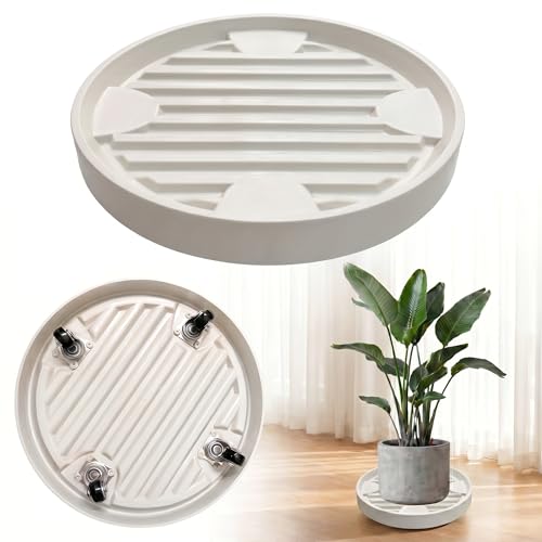Plant Caddy with Wheels, 11 Inch Rolling Plant Stand for Heavy Pots 2 PCS