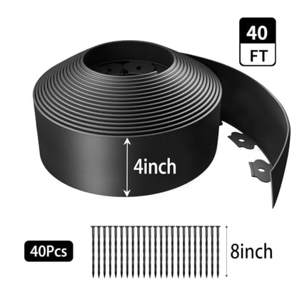 Kryonix 4 in x 40 ft Landscape Edging with Stakes - size: 4IN x 40FT