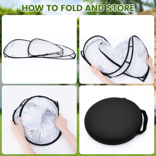 Garden Netting Raised Beds Cover Pop Up Garden Plant Cover with Storage Bag