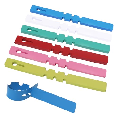 Murtenze 180Pcs Plastic Plant Labels, Wrap Around Tree Tags Waterproof Markers, Adjustable Nursery Labels for Plants, Garden, Outdoor (6 Colors) - color: 6 Colors (180pcs)