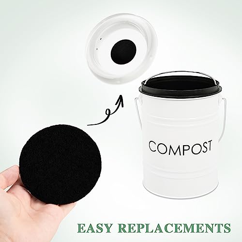 MUMTOP Compost Bin Filters, 12 Pack Charcoal Filter Activated Carbon Filter - color: Filter