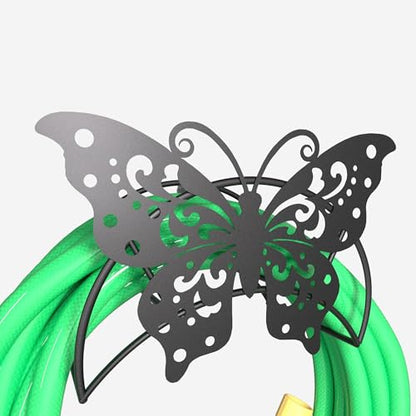Butterfly Garden Hose Holder Wall Mount Heavy Duty Hose Hanger 125'5/8" - color: Butterfly Sculpture