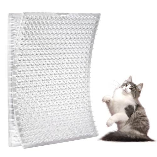 Zipcase 8 Pack Scat Mat for Cats - 13 x 16 in Updated Dual Length Cat Deterrent Mat with Narrower & Denser Spikes, More Effective for Indoor & Outdoor Cat Repellent Fence Covers 12 Sq.ft (1728 Sq.in)