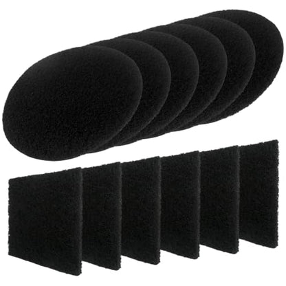 Compost Bin Filters - 12 Pack Refill Set, Square Shape Filters Side Length 4.75 Inches, Round Shape Filters Diameter 6.75 Inches