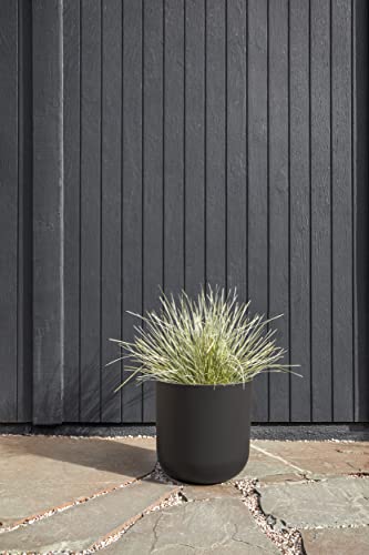 Veradek Mason Series Lima Planter - Large Round Outdoor Planter - color: Black, size: 15 inches - 2 Pack