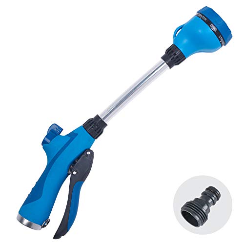 Sprout 65105-AMZ Melnor 8-Pattern 15" Watering Wand and QuickConnect Product Adapter Amazon Bundle, Blueberry Blue - color: Blueberry Blue