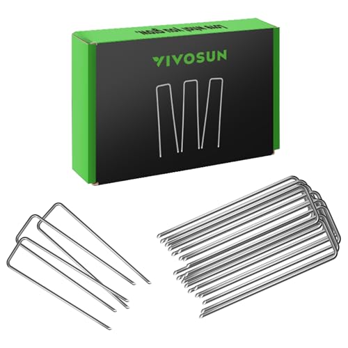 VIVOSUN 6 Inch 50-Pack Garden Stakes, 11 Gauge Steel Garden Stakes - size: 50 PCS