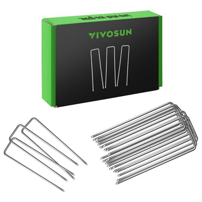 VIVOSUN 6 Inch 50-Pack Garden Stakes, 11 Gauge Steel Garden Stakes - size: 50 PCS