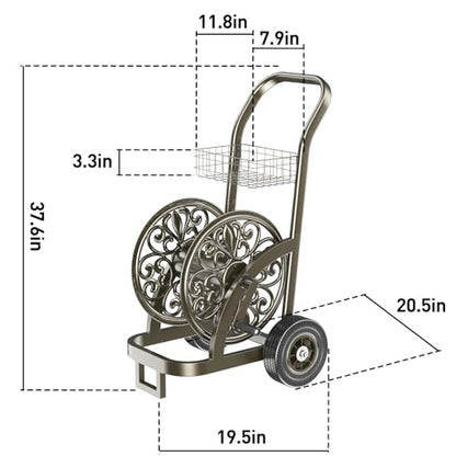 GOFORWILD Garden Hose Reel Cart, Holds 200Ft 5/8" Hose, Easy Install