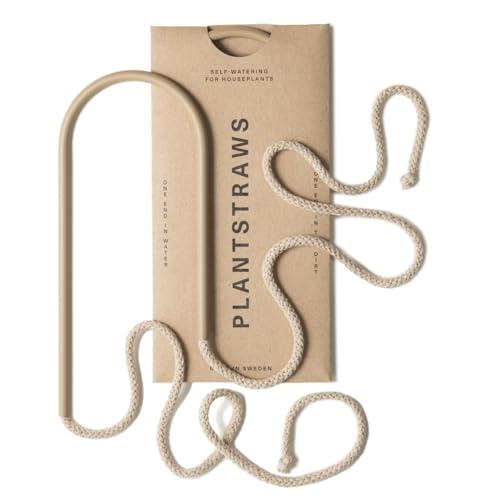 Beautiful Self-Watering Wick System for Effortless Plant Care, Automatic Drip Irrigation, Sustainable & Stylish Scandinavian Design, Ideal for House Plants (S, Beige Sand) - color: Beige Sand, size: Small