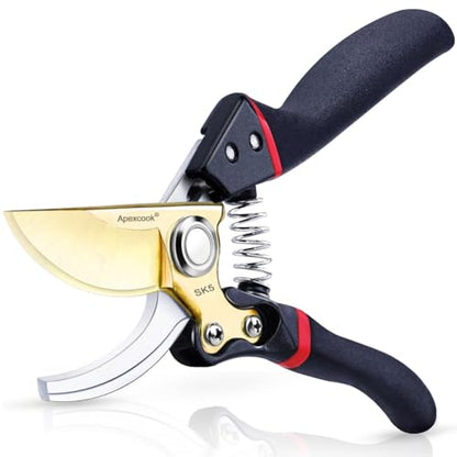 Gardening shears for pruning garden shrubs and harvesting flowers, fruit - style: Japanese Garden Pruning Shears