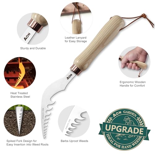 AON 2-Pack Crack Weeder & Root Remover Tool Set for Patios and Gardens