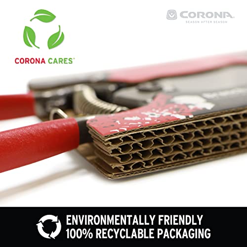 Corona BP 7100D Forged Steel DualCUT Bypass Hand Pruner - 1 inch Cut Capacity Stem and Branch Garden Shears, Red (Pack of 6) - size: 1 in (Pack of 6)