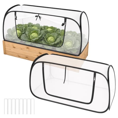 2 Pack Pop Up Garden Bed Cover, Mesh Plant Protector