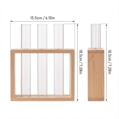 3-Tube Plant Propagation Station, Wall-Mounted Terrarium with Propagation Tubes – Ideal for Indoor Plant Propagation in Living Rooms, Bedrooms & Offices (Uses Test Tubes for Plants)