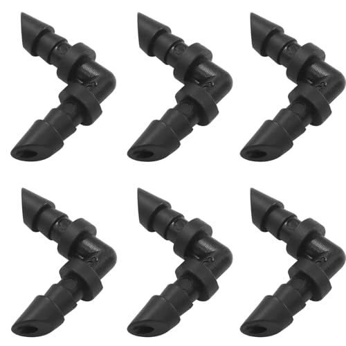 Murtenze 100 Pack Barbed Elbow Fittings, 1/4 Inch Drip Irrigation Fittings Barbed Connectors, Universal Irrigation Elbow for Garden Lawn Irrigation System - size: Elbow-100P