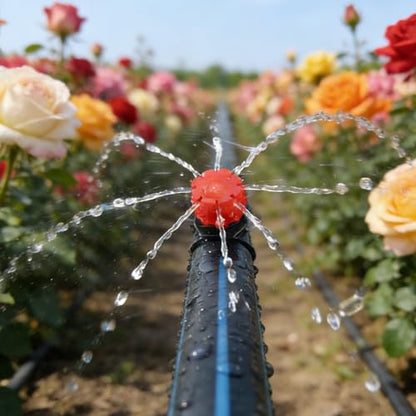 100Pcs Drip Irrigation Emitters,Adjustable Irrigation Drippers Sprinklers - color: Red-100pcs