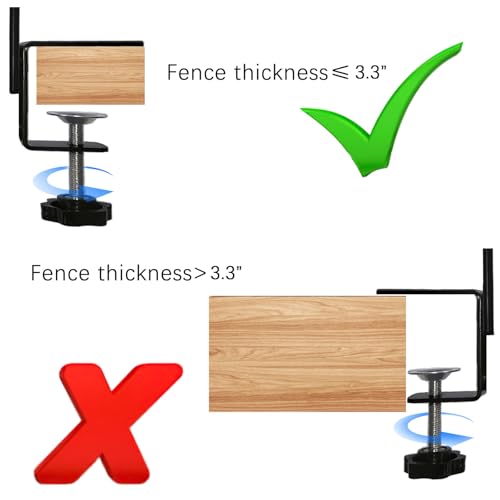 Short Deck Hook 2 Pack Bird Feeder Pole with 3.3 Inch Strengthened Clamp