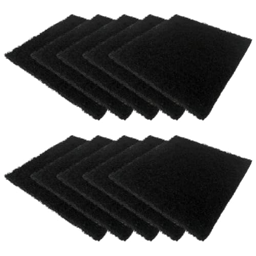 Homesweet 10 Pack Square Compost Bin Filters Spare Activated Carbon Filter Sheets to Improve Indoor Air Quality by Regulating Composting Emissions to Have a Clean House (5 Inches)