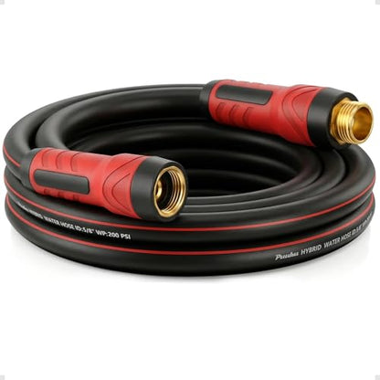 Garden Hose 10ft x 5/8", NON-EXPANDABLE Heavy Duty Premium Flexible Hose - color: Red, size: 10ft
