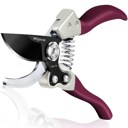 Professional Pruning Shears, Heavy Duty Garden Scissors & Flower Trimmers - color: Purple