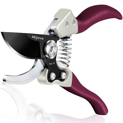 Professional Pruning Shears, Heavy Duty Garden Scissors & Flower Trimmers - color: Purple