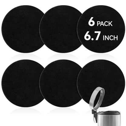 6 Pack 6.7 Inch Charcoal Filter for Kitchen Compost Bin Countertop Bucket