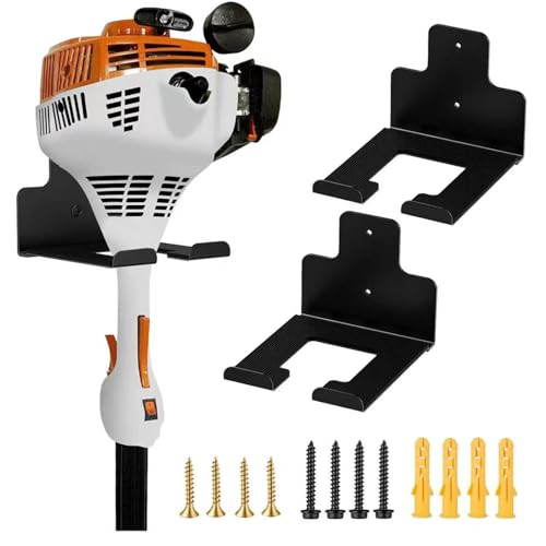 Wall-Mounted Weed Wacker Hanger, Garage Tool Organizer, 2 Pack black - color: black 2 Pack