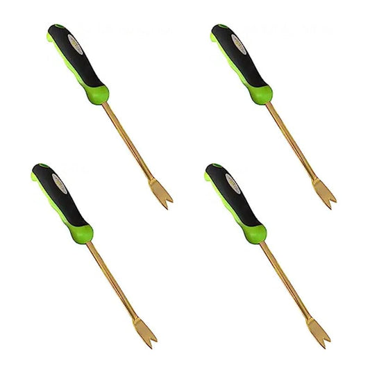 Garden Guru Titanium Dandelion Weeder Tool - Rust Resistant - Ergonomic Handle - Weed Puller for Planting, Weeding, Flower and Vegetable Care in Lawn Garden Yard (4 Pack) - size: 4 Pack, style: Titanium