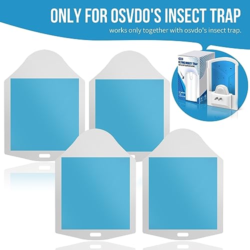 OSVDO Trap Refills, Flying Insect Trap Refill Kit NO Device - 4 Pcs Glue Cards, Each Glue Card Lasts up to 65-Day or Until Full Flying Insect Trap (4 x Refills) - size: 4 x Refills